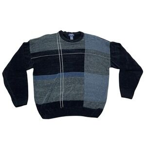 Dockers Colorblock Crewneck Pullover Sweater Men's Large Soft Casual Winter